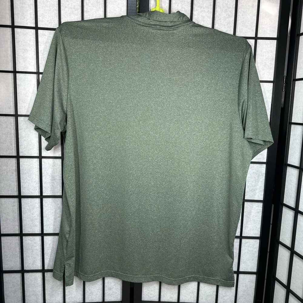 Adidas Polo Mens Size 2XL Heather Green Golf Performance Moisture Wicking - Picture 9 of 9